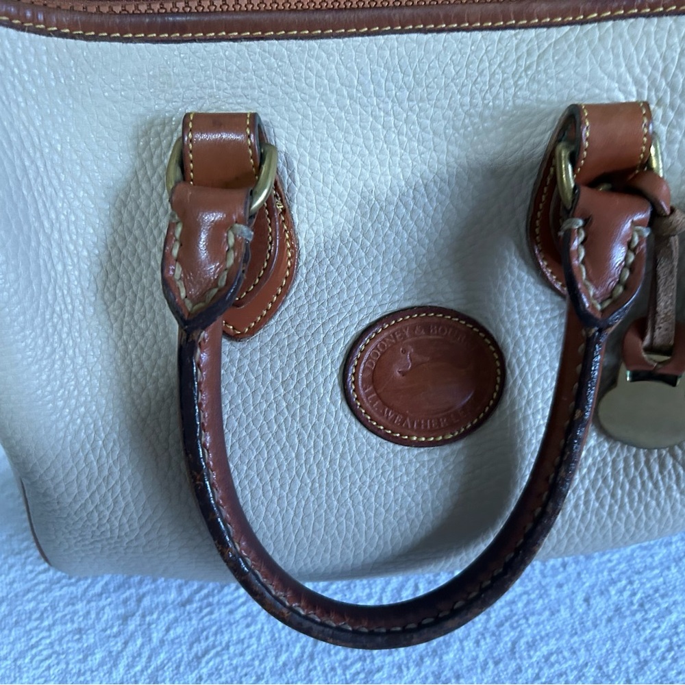 Dooney & Bourke Cream and Brown Satchel - Picture 6 of 7